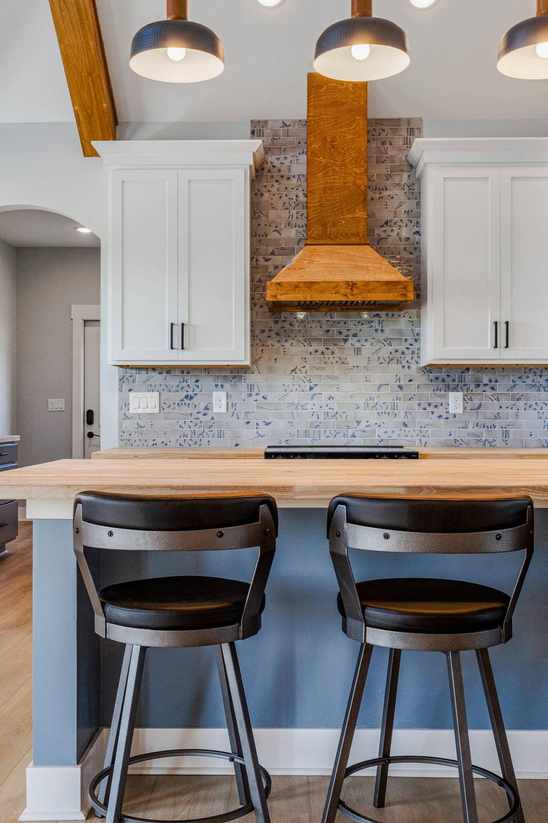 The Hideaway kitchen with copper range hood