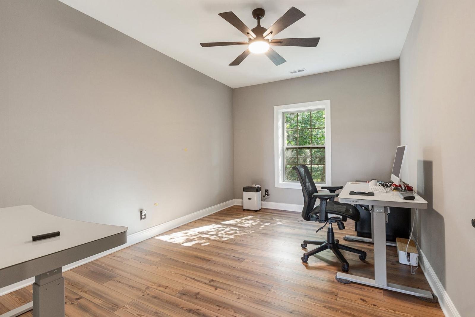 A bright home office, added without moving.